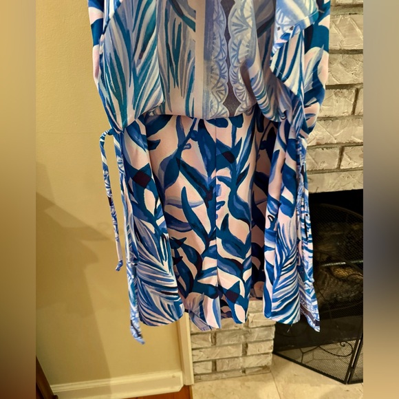 Lilly Pulitzer Pink and Blue Romper Dress - Picture 3 of 4